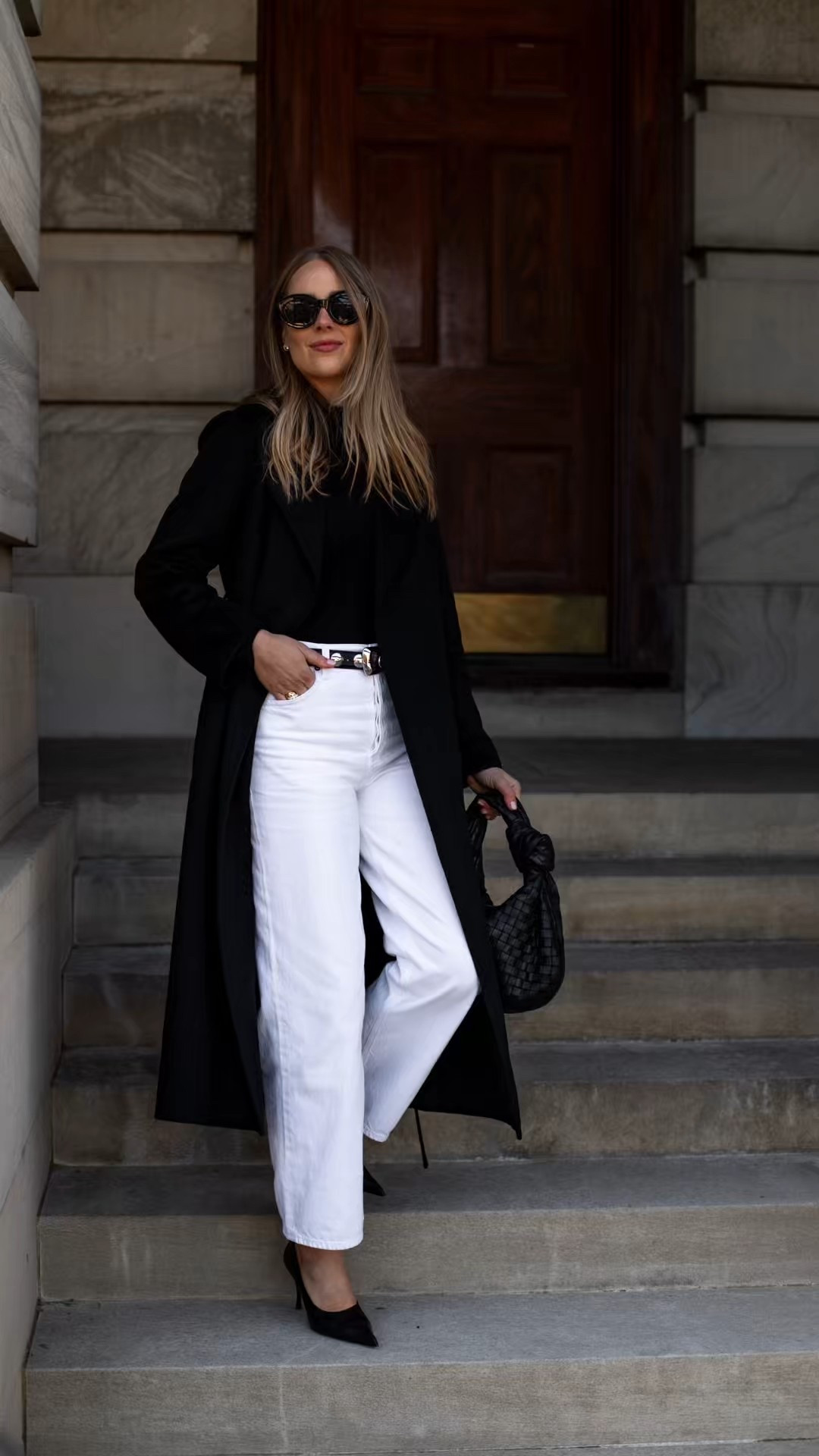 Fashion Jackson, winter outfit, white jeans, black coat, winter denim @nordstrom #nordstrompartner 

#LTKFindsUnder100 #LTKOver40 #LTKootd