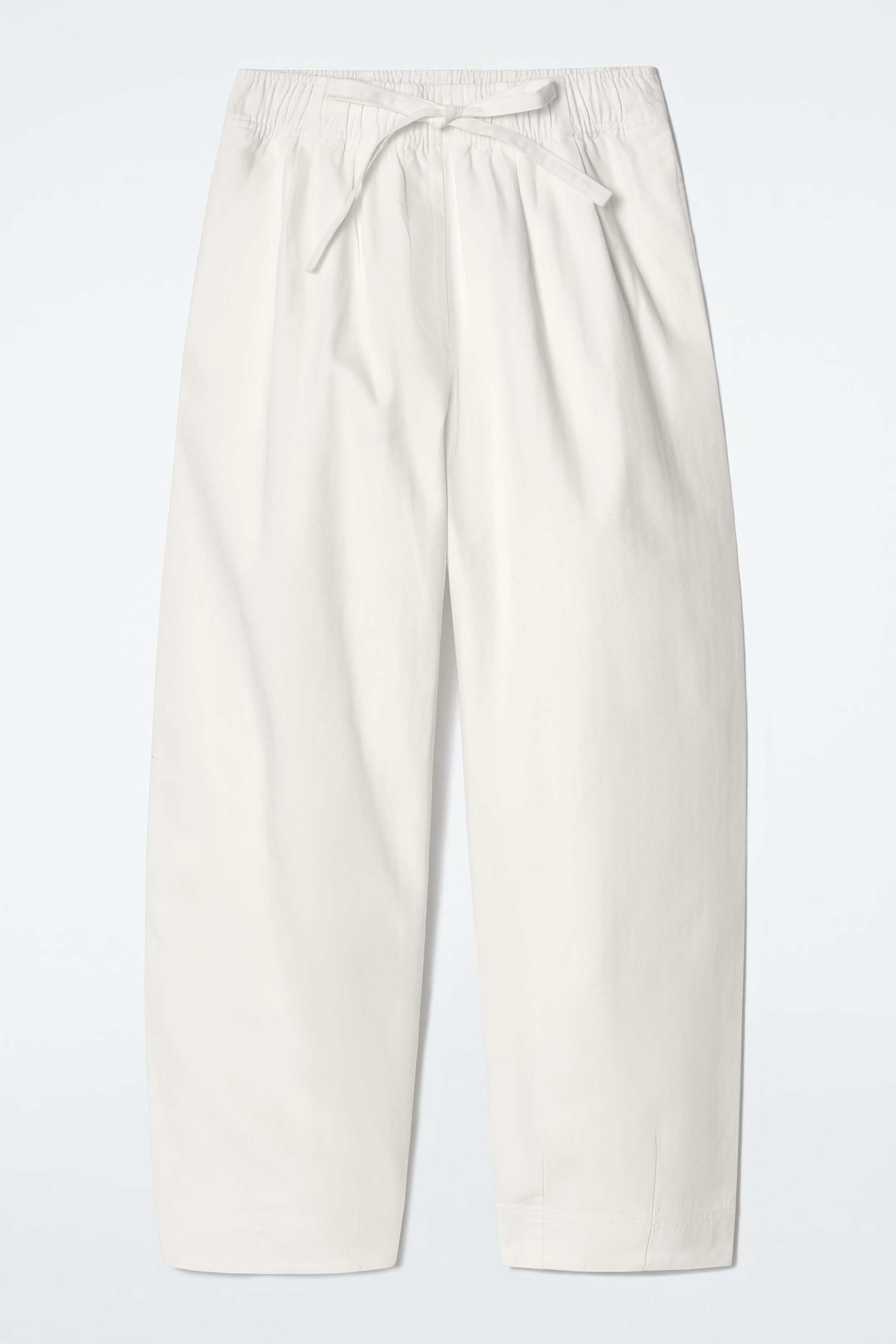 COTTON TAPERED DRAWSTRING PANTS - WHITE | COS | COS (EU)