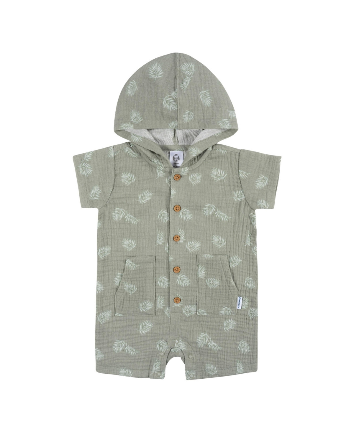 Gerber Baby Boys Hooded Romper - Palms | Macy's