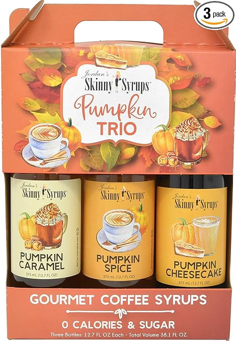 Jordans Sugar Free Skinny Syrups 3 Pack: Pumpkin Spice, Pumpkin Caramel, Pumpkin Cheesecake | Amazon (US)