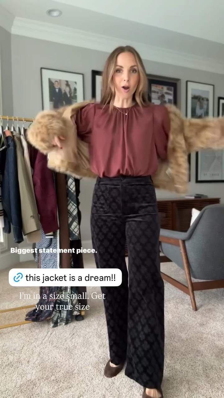 @Anthropologie 
Pants and top run TTS but jacket runs oversized

#LTKgrwm