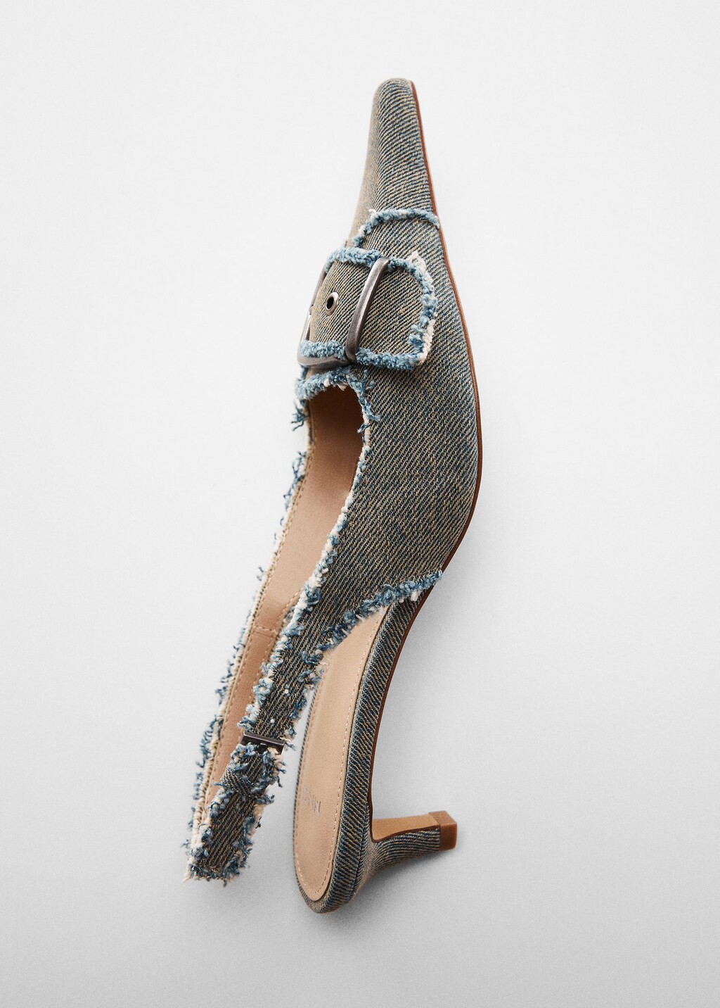 Slingback denim shoes with buckle -  Women | Mango USA | MANGO (US)