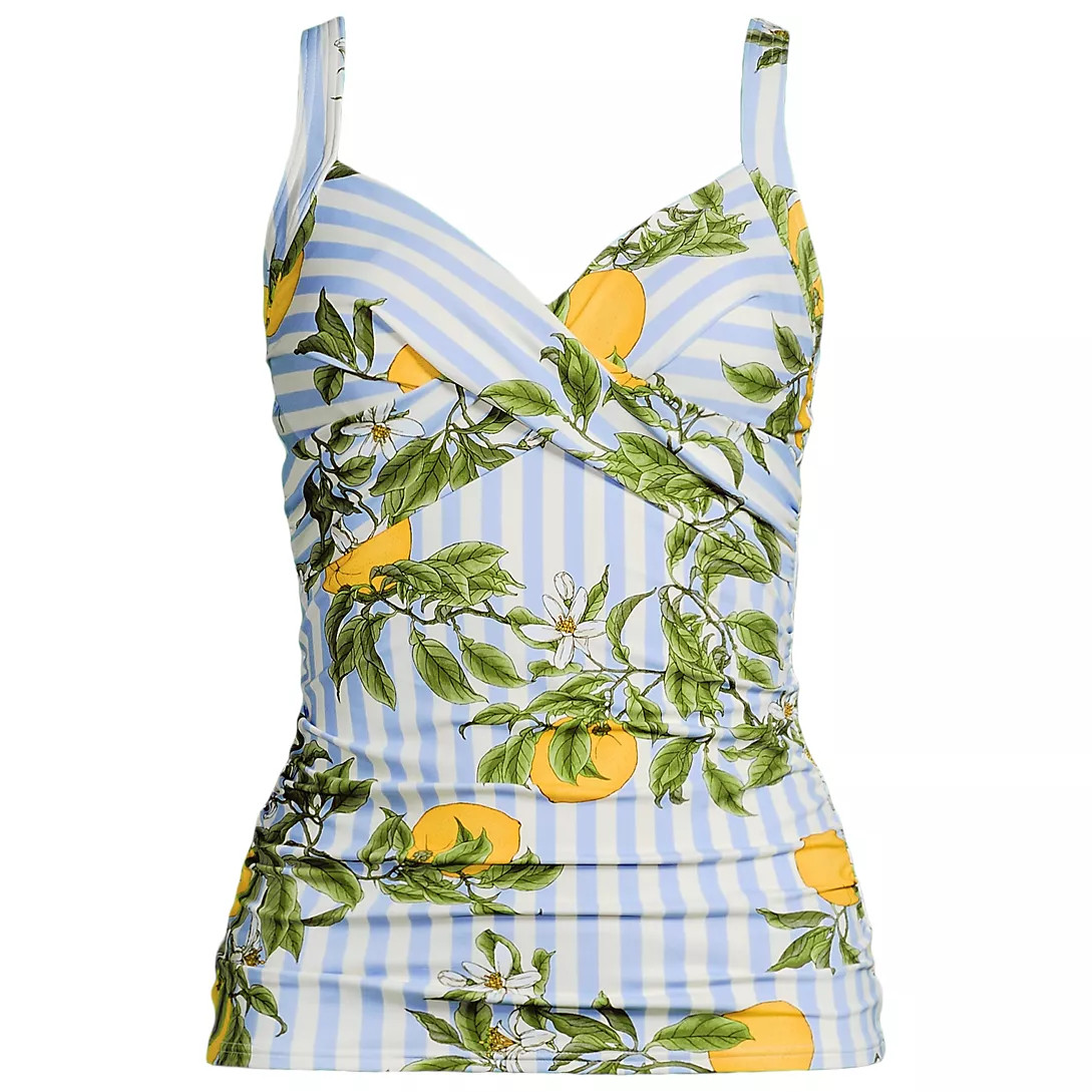 Women's Sweetheart Wrap Underwire Tankini Top | Lands' End (US)
