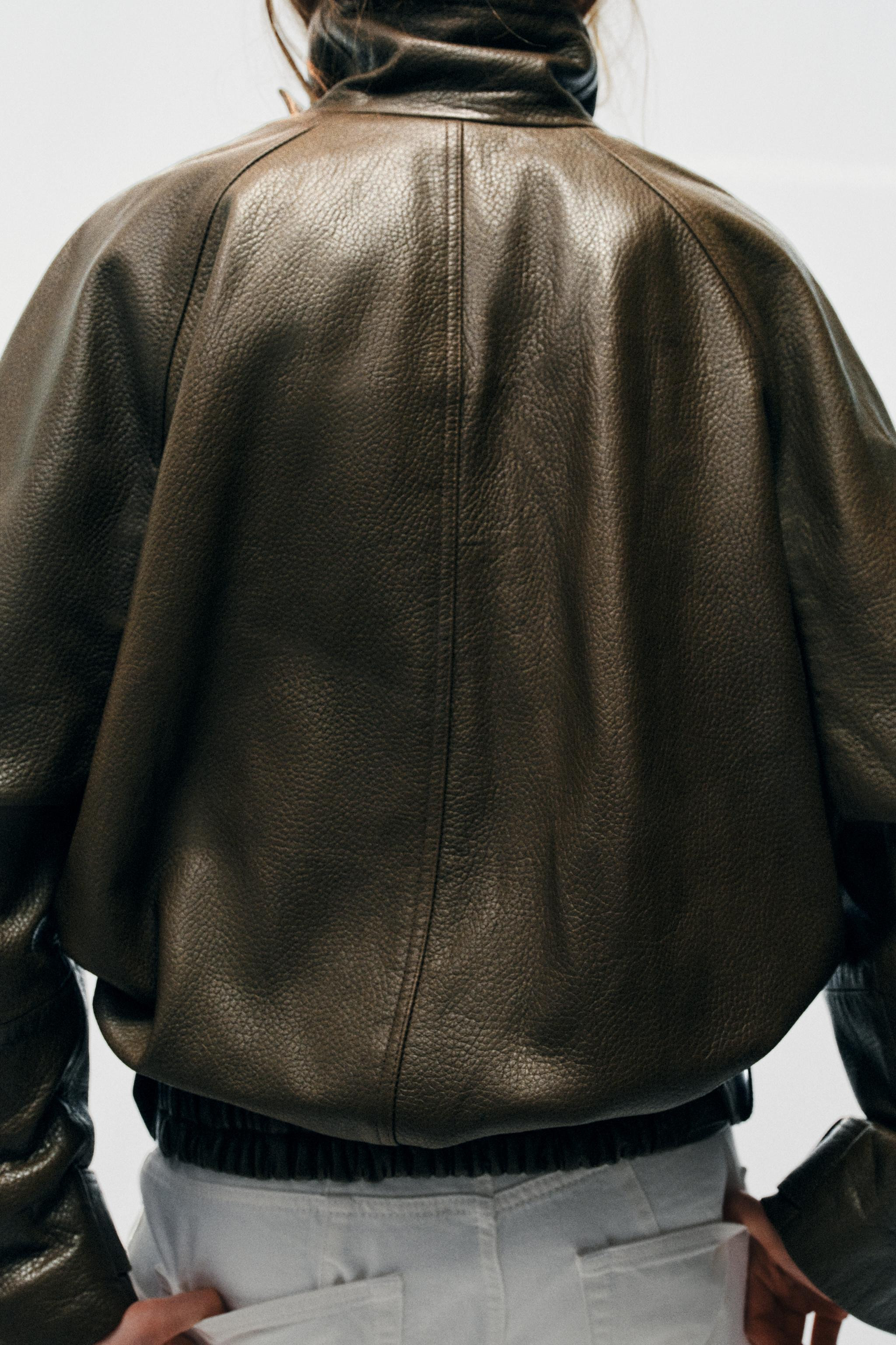 ZW COLLECTION LIMITED EDITION OVERSIZED LEATHER JACKET | Zara US