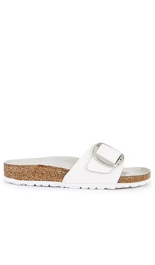 Madrid Big Buckle Sandal in White | Revolve Clothing (Global)