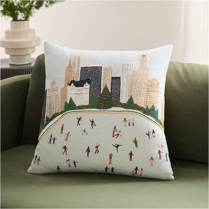 Ice Skating Pillow Cover | West Elm (US)
