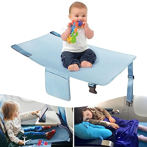 Toddler Airplane Bed, Kids Airplane Seat Extender Travel Bed, Kids Airplane Travel Essentials, Airplane Must Have for Toddlers, Portable Plane Bed Foot Rest for Flights | Amazon (US)