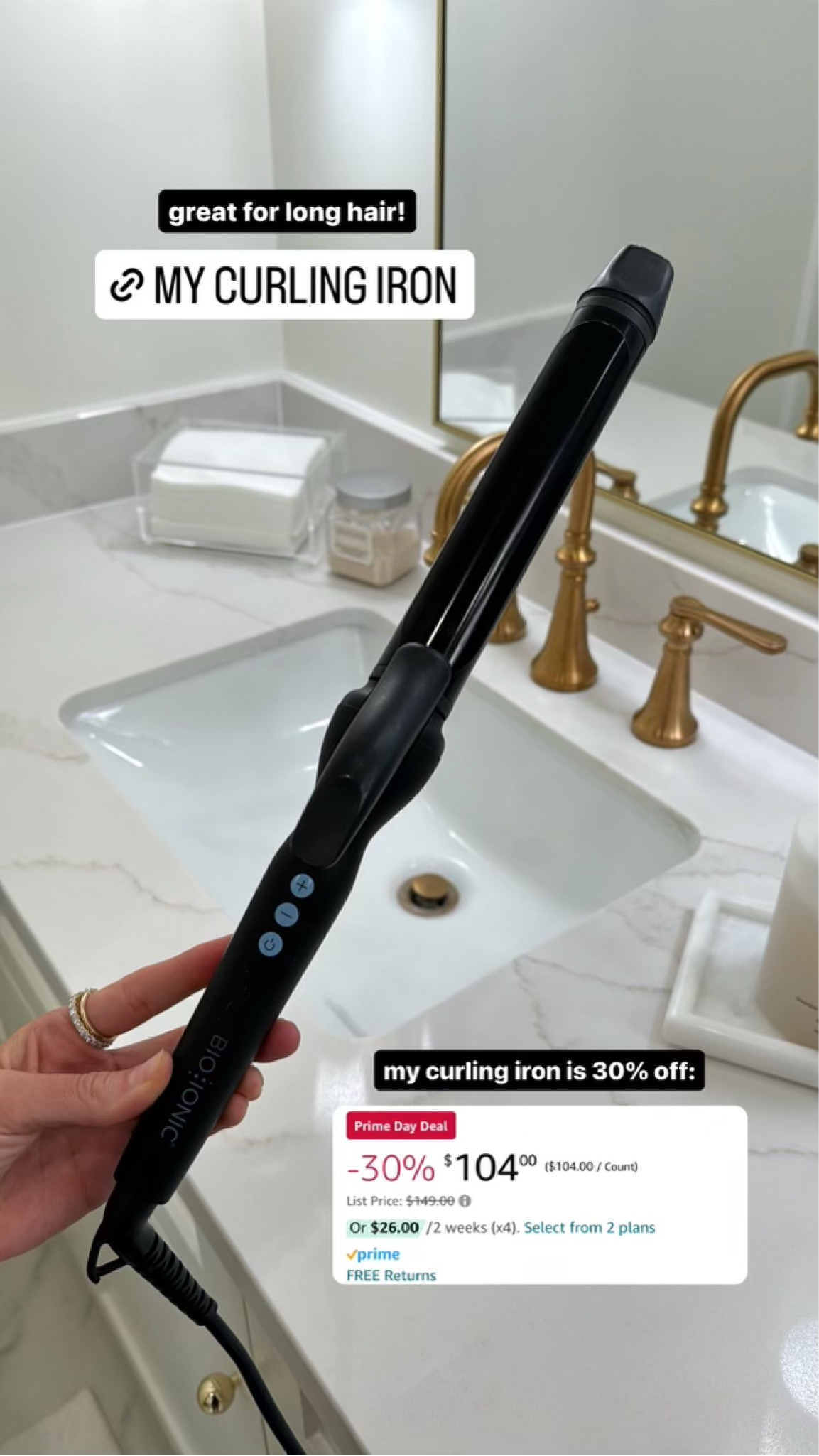 My favorite curling iron is on sale for Prime days! Last day to save! 

Amazon prime, amazon beauty 

#LTKBeauty #LTKSaleAlert