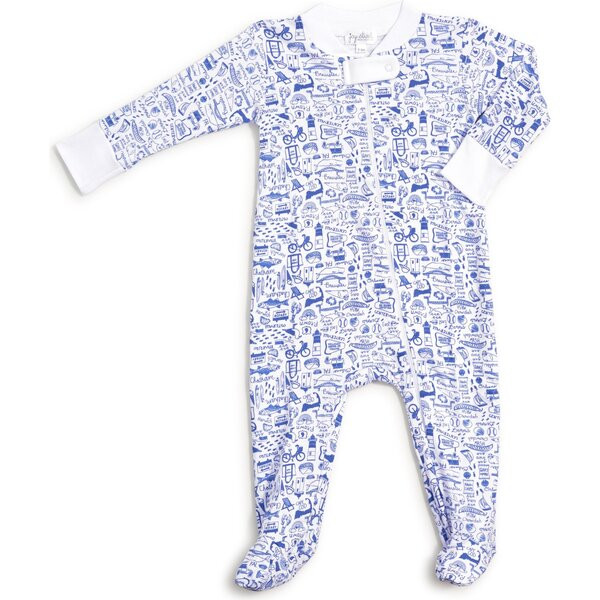 Cape Cod Zip Baby Romper, Blue | Maisonette
