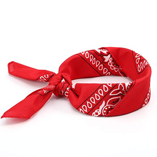 21 Inch Red Bandana 12 Pack, Red Bandana in Bulk, Party Bandanas for Men | Amazon (US)