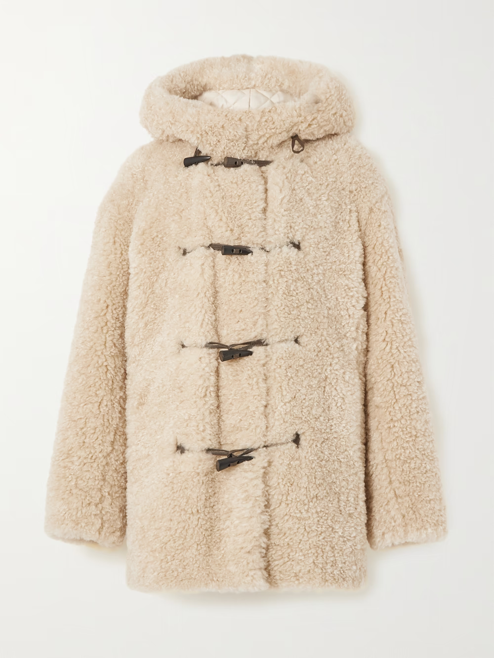MARANT ÉTOILE Florene oversized hooded faux shearling coat | NET-A-PORTER | NET-A-PORTER (US)