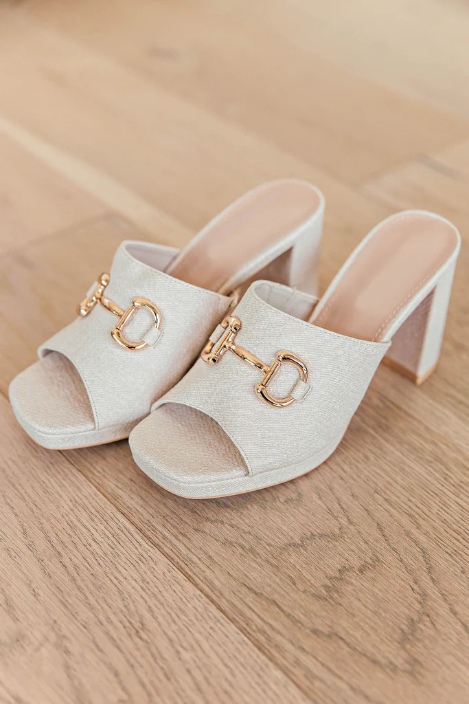 AS SEEN ON WHITNEY RIFE!! The Carrie Block Heel in Natural | Glitzy Bella