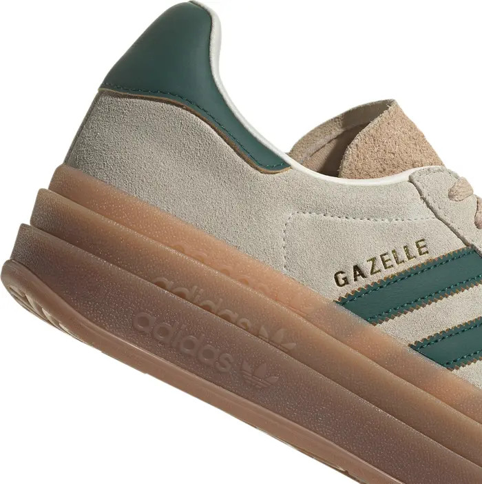 adidas Gazelle Bold Platform Sneaker in Super Pop/White/White at Nordstrom, Size 7.5 | Nordstrom