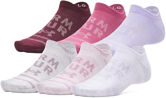 Under Armour Unisex Adult Essential No Show Socks (6-Pairs) - Mens and Womens | Amazon (US)