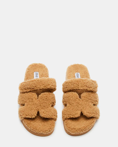 MAYVEN FAUX SHEARLING CAMEL FABRIC | Steve Madden (US)