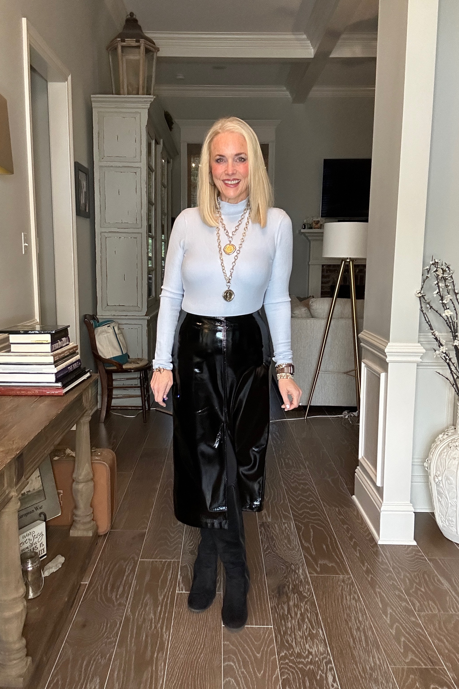 This gorgeous size-inclusive vegan leather skirt is  on sale! 

#LTKsalealert #LTKworkwear #LTKmidsize