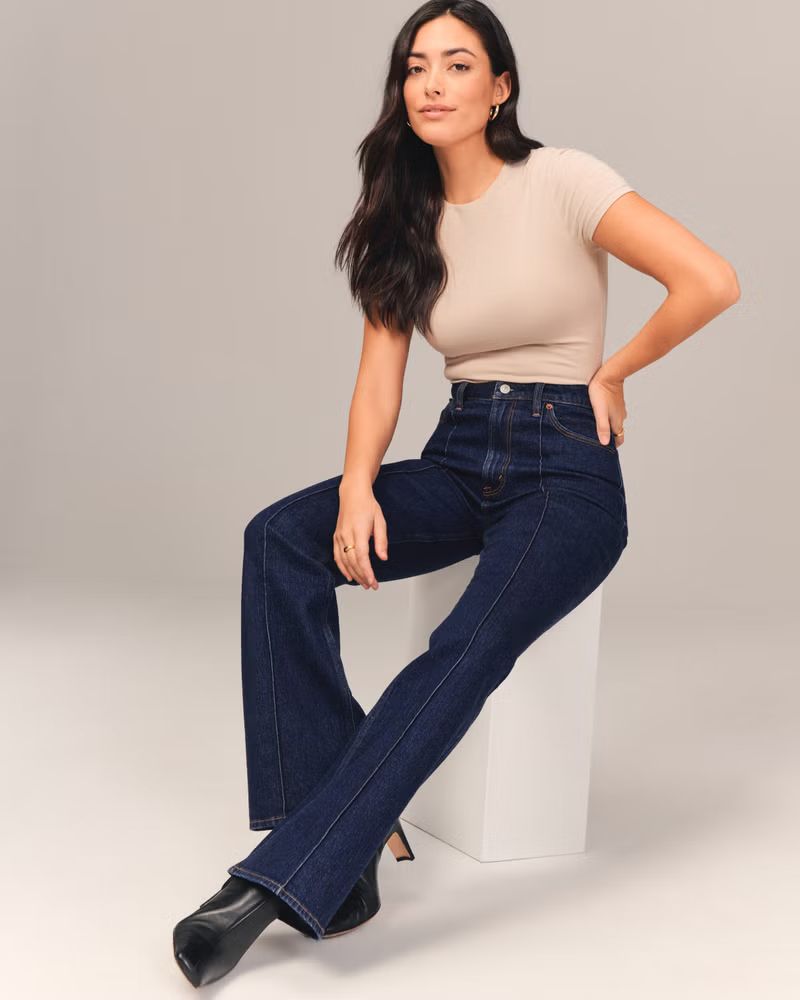 Curve Love High Rise Vintage Flare Jean | Abercrombie & Fitch (US)