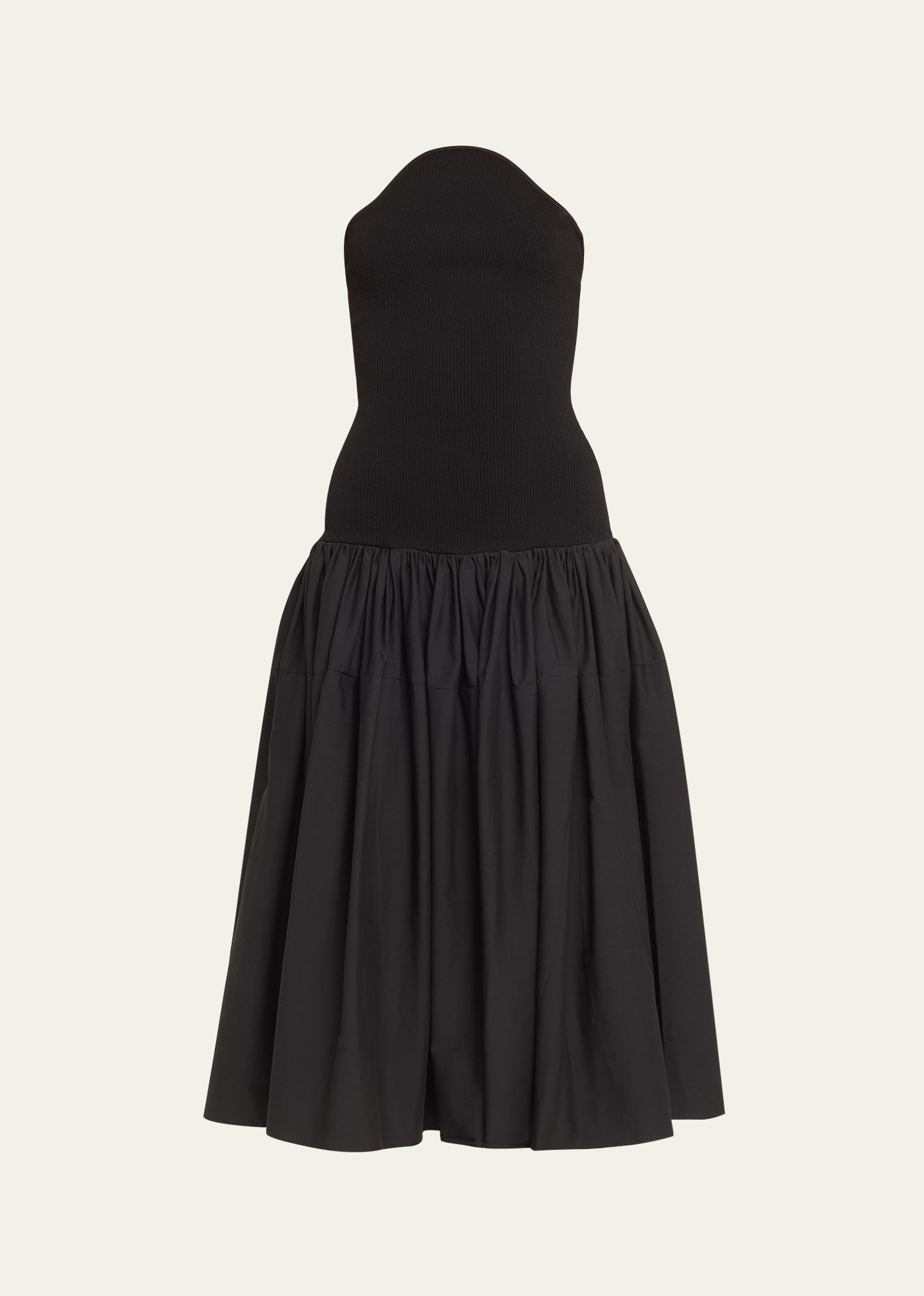 Alexis Kamali Strapless Combo Knit Midi Dress | Bergdorf Goodman