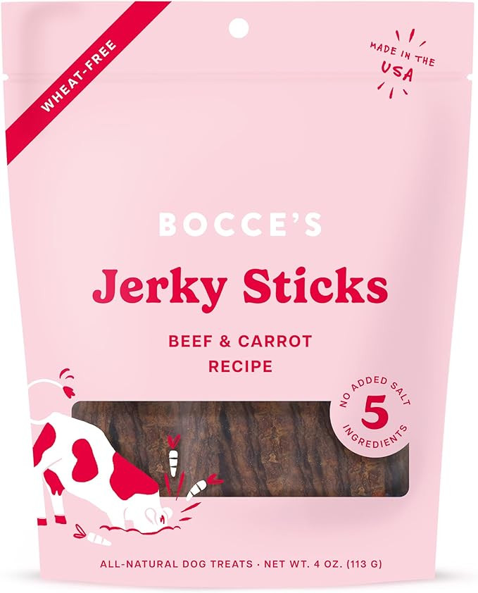 Bocce's Bakery Jerky Stick Dog Treats, Wheat-Free, Made with Limited-Ingredients, Baked in The US... | Amazon (US)