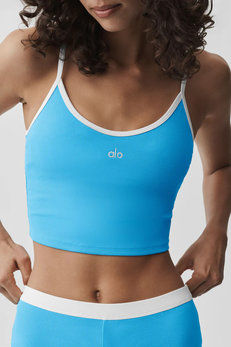Goddess Ribbed First Pick Bra Tank | Alo Yoga