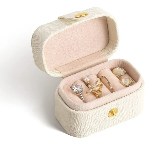 Small Jewelry Ring Box, Mini Travel Jewelry Case, Portable Ring Storage Case, for Rings Earrings,... | Walmart (US)
