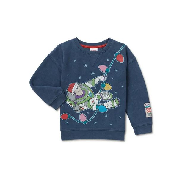 Toy Story Baby and Toddler Boys Buzz Lightyear Festive Crewneck Sweatshirt, Sizes 12M-5T - Walmar... | Walmart (US)