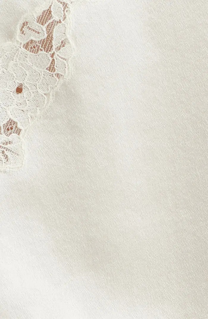 Viviane Lace Trim Silk Satin Top | Nordstrom