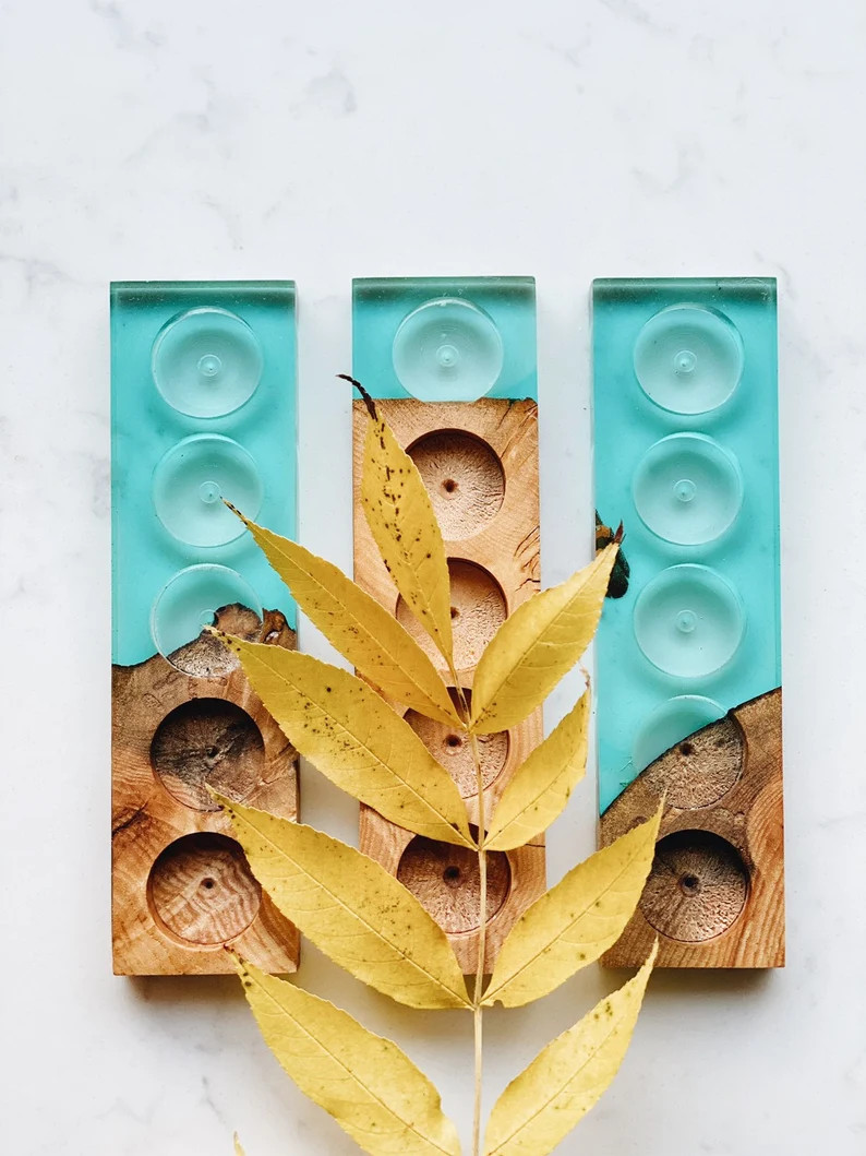 Translucent Turquoise Resin & Maple Burl Essential Oil Holder| DoTERRA| Young Living| Aroma Thera... | Etsy (US)