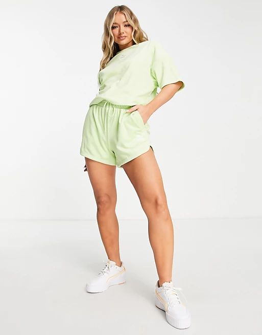 PUMA Classics terrycloth shorts in lime green | ASOS (Global)