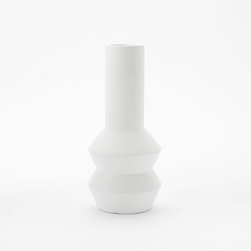 Totem Vase, 12.5"", White | West Elm (US)