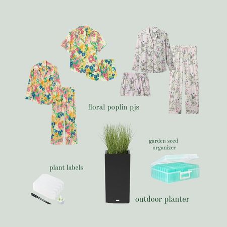 Floral pajamas, cotton poplin pajamas, spring pajamas, plant labels, seed storage, garden labels, photo storage, outdoor planter, modern planter 

#LTKhome #LTKSeasonal