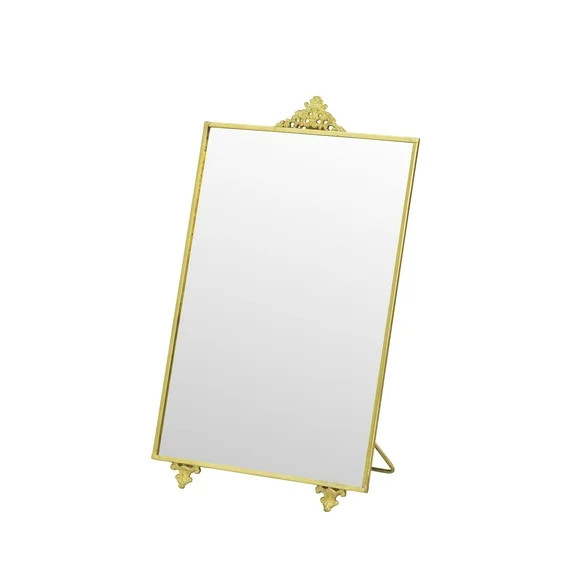 My Texas House Gold Rectangular Metal Standing Vanity Mirror, 7" x 11" | Walmart (US)