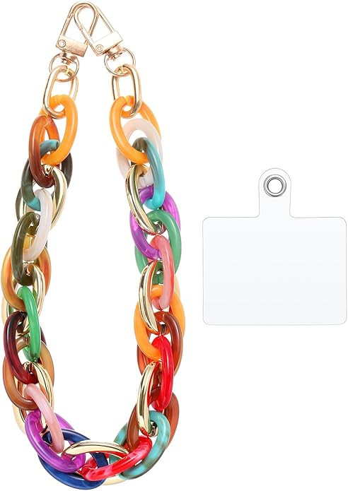 Phone Wrist Strap Acrylic Phone Charms Strap Detachable Cell Phone Lanyard with Tether Tab Wrist ... | Amazon (US)