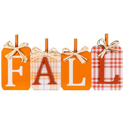 Northlight Plaid Pumpkins Wooden Fall Harvest Sign - 11" | Target