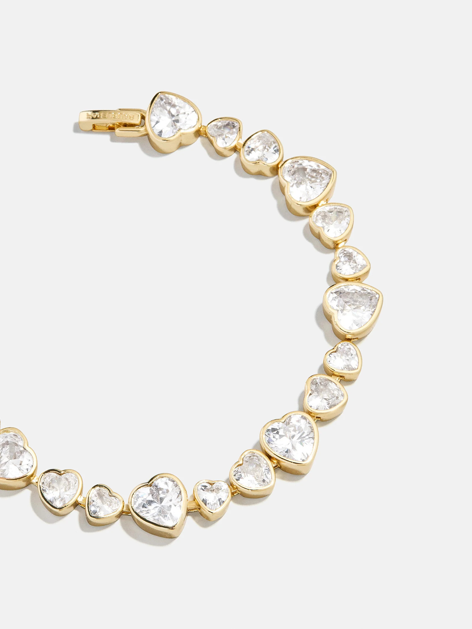Zadie Heart Tennis Bracelet - Gold/Pavé | BaubleBar