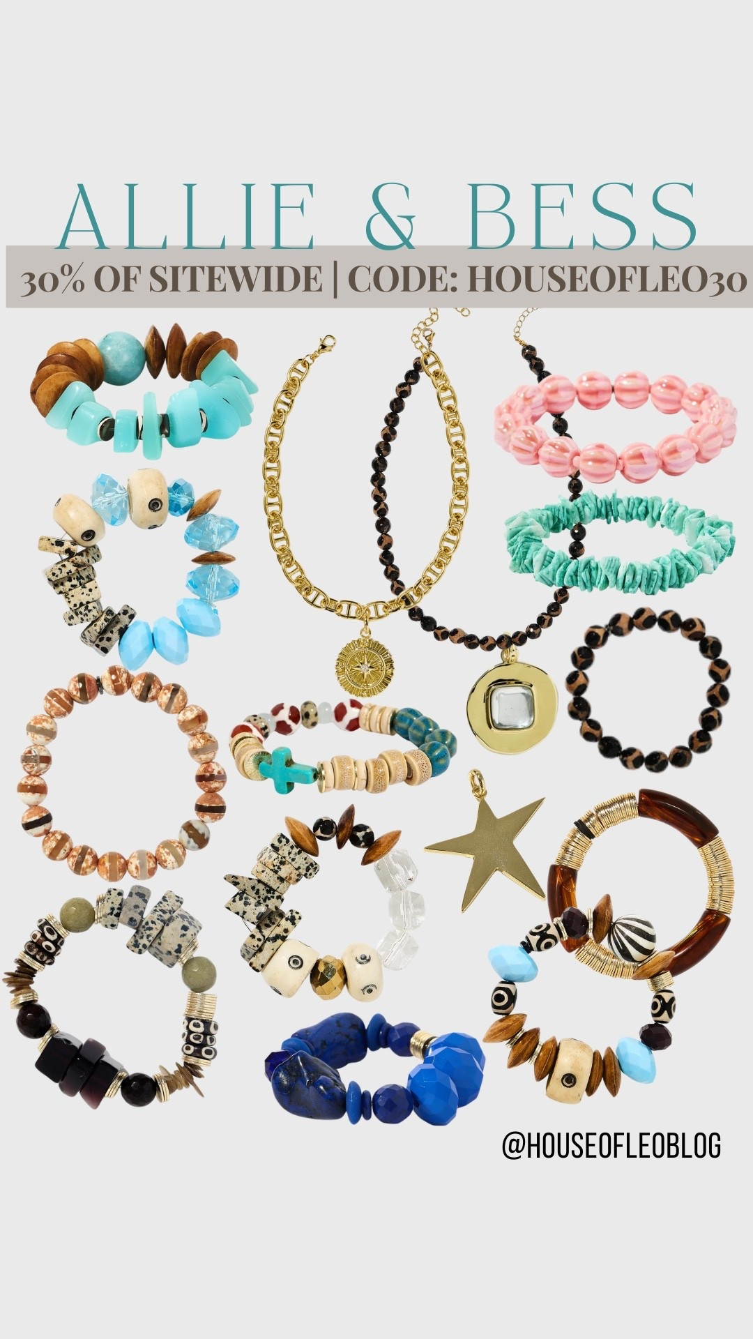 Code: HOUSEOFLEO30 for 30% off for 24 hours. Code HOUSEOFLEO20 after the sale. Beaded bracelets, bracelet stack, beaded necklace, fall jewelry

#LTKSaleAlert