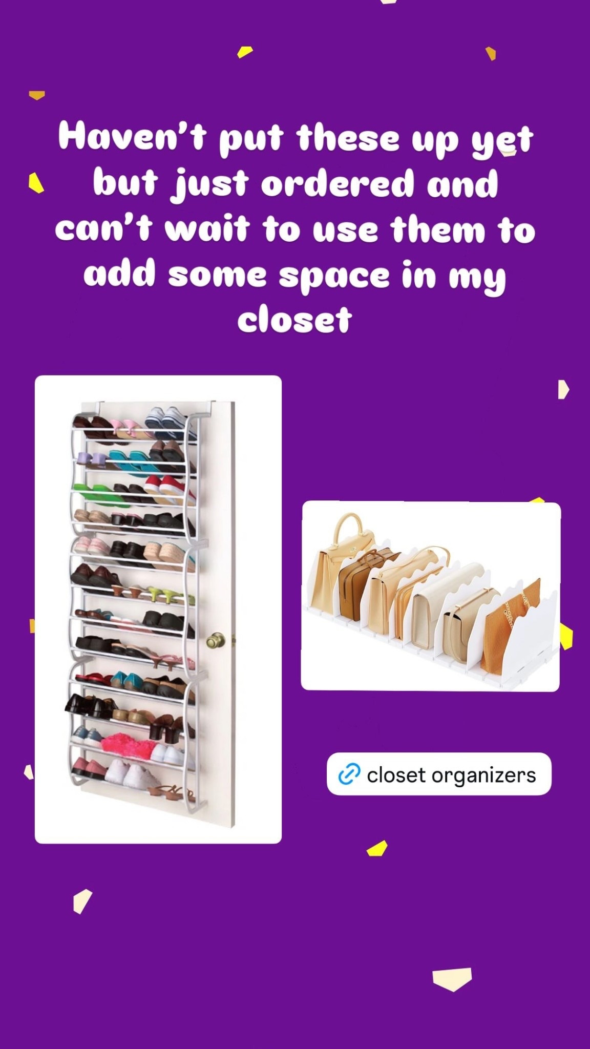 Haven’t put these up yet but just ordered and can’t wait to use them to add some space in my closet