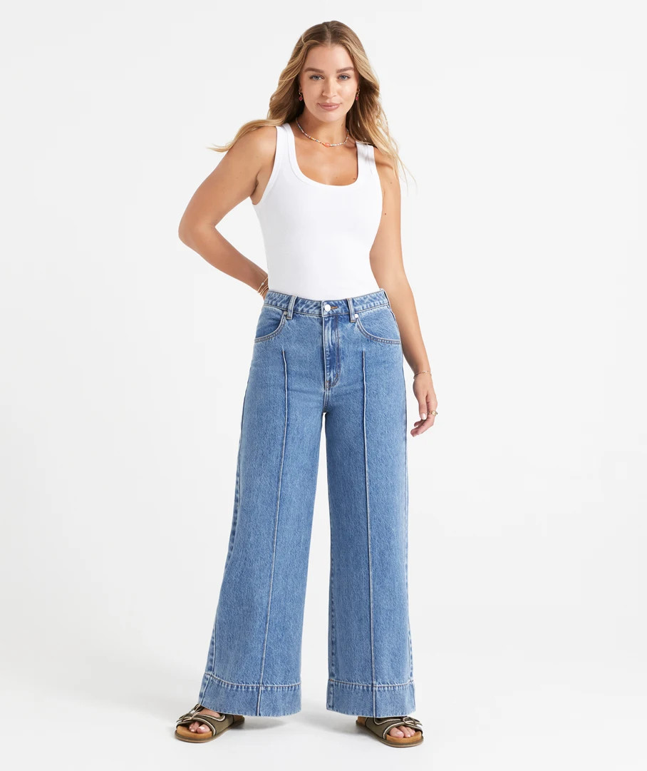 BONNIE MID RISE WIDE LEG JEAN | Sportsgirl