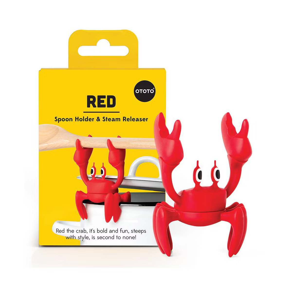 Ototo Holiday Gift Silicone Red Crab Spoon Rest Steam Releaser | Target
