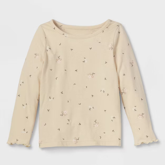 Grayson Collective Toddler Girls' Ribbed Long Sleeve Skirtall Set - Rose | Target