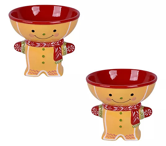 Temp-tations Seasonal Set of (2) Character Bowls - QVC.com | QVC