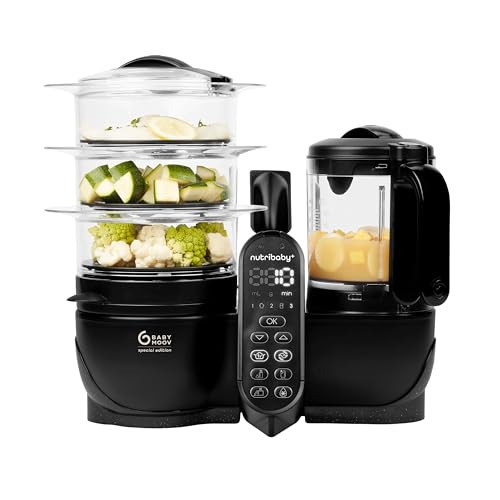 Babymoov Duo Meal Station XL, 6 in 1 Food Processor with Steamer, Multi-Speed Blender, Warmer, Defroster & Sterilizer (Nutritionist Approved), Black | Amazon (US)