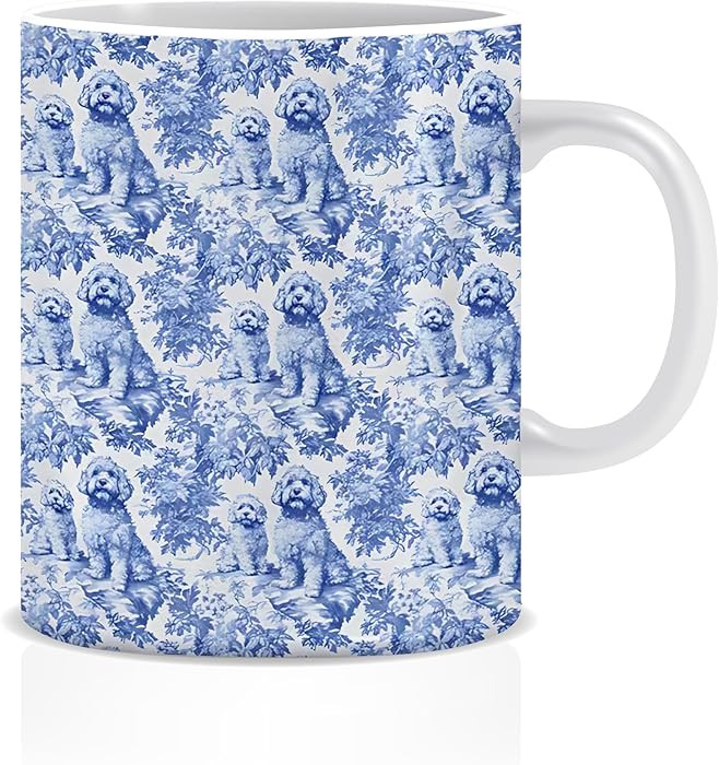 BUJSP Chinoiserie Golden Doodle Mug,Golden Doodle Gifts for Women Men，Floral Botanical Dog Coff... | Amazon (US)