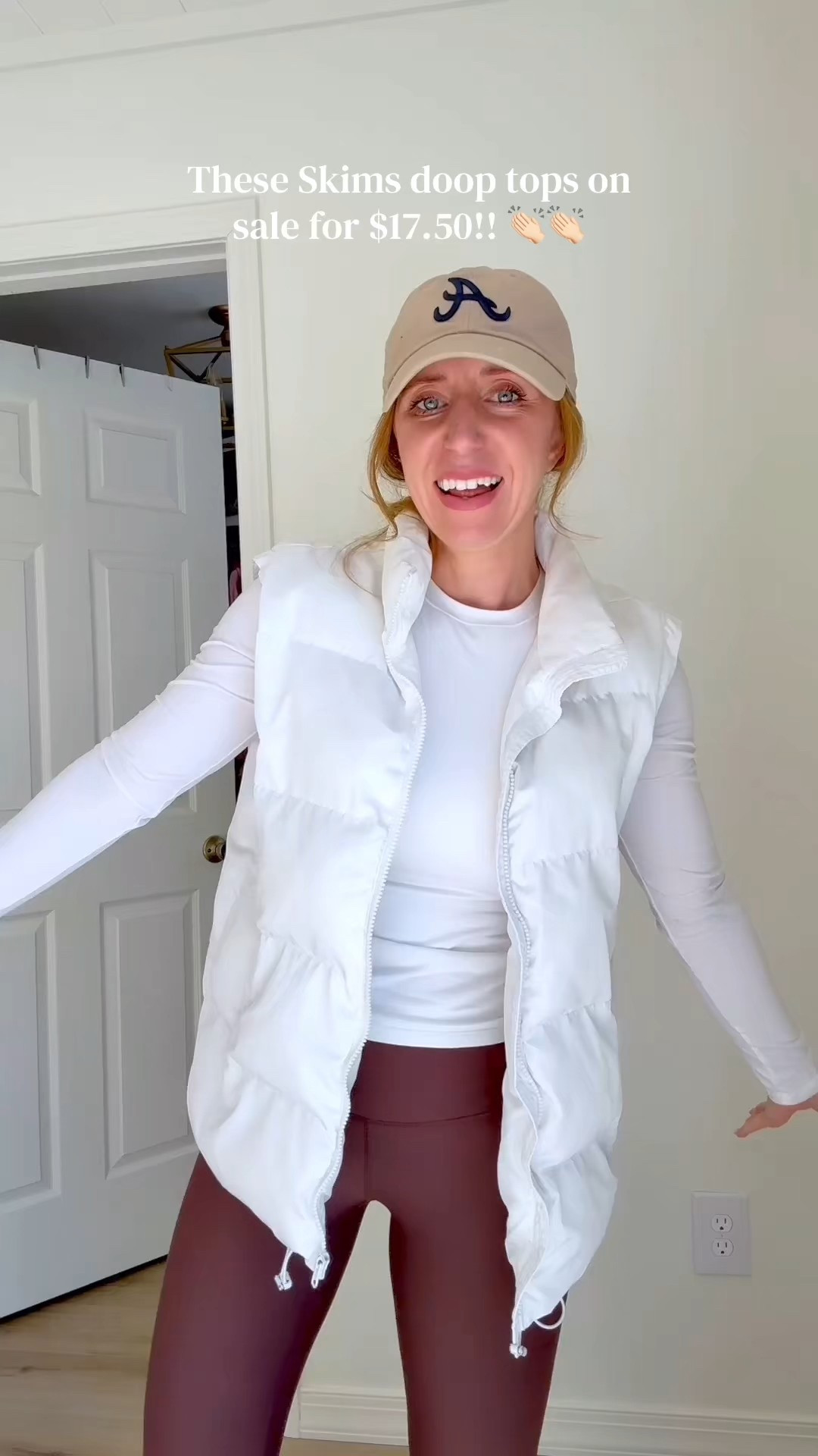 Sporty casual winter outfit / skims inspired tee on sale for $17.50!!




Skims dupe 
Puffer vest 
Casual outfit 
Mom
Style 
Fleece leggings 


#LTKootd #LTKmomlife #LTKActive