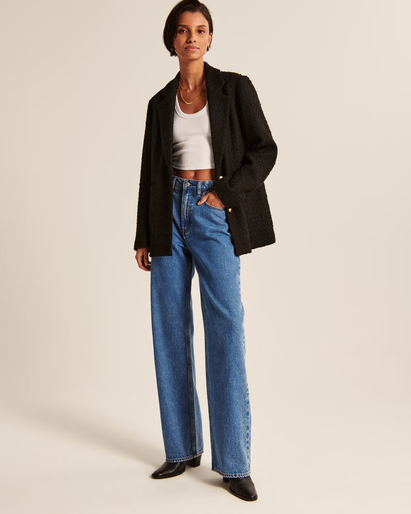 Women's Wool-Blend Blazer Coat | Women's Coats & Jackets | Abercrombie.com | Abercrombie & Fitch (US)