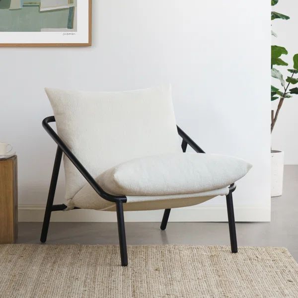 Ayatt Modern Metal Frame Sling Accent Armchair | Wayfair North America