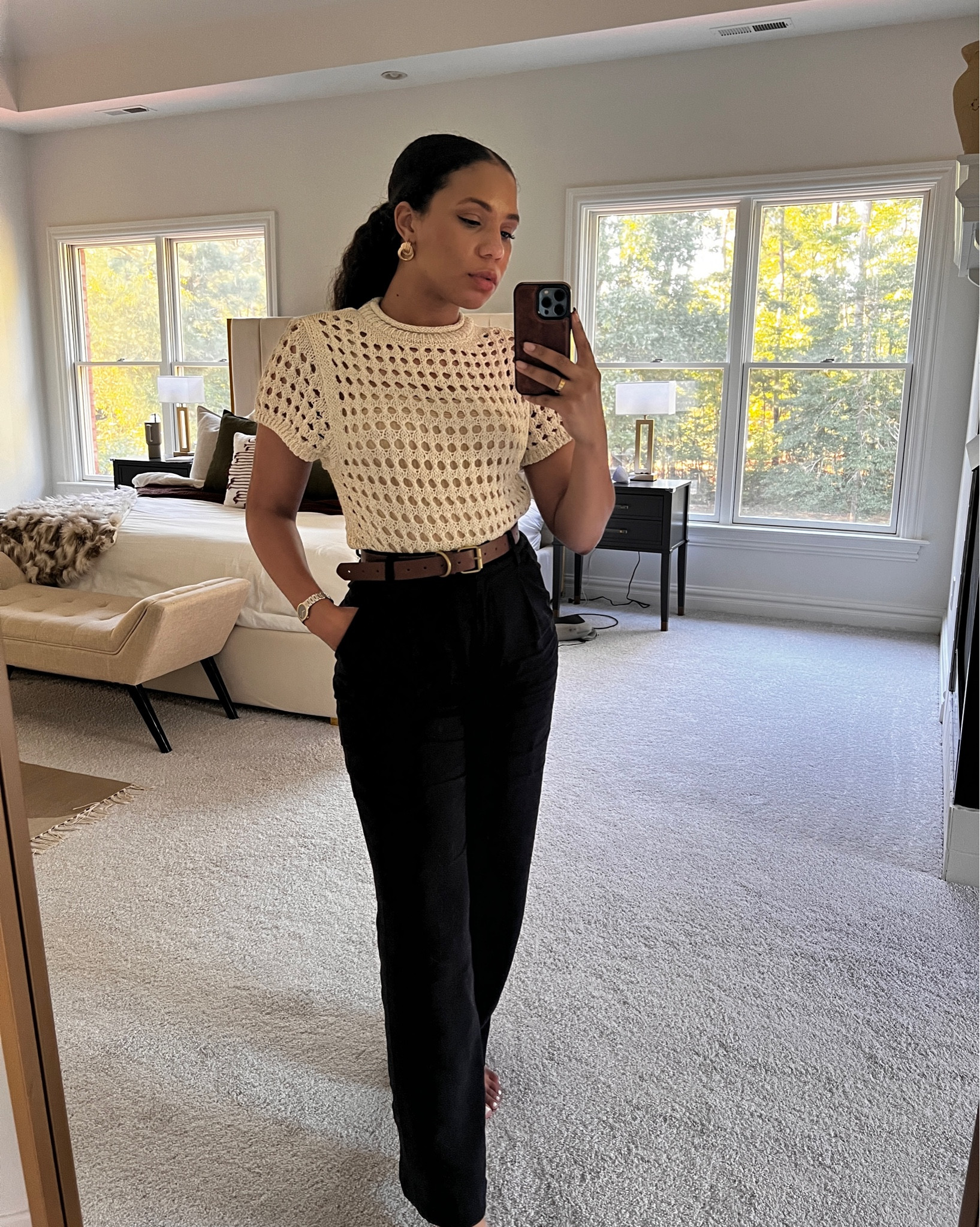 Great transition outfit
From MANGO! absolutely love this openwork top. It makes a great workwear outfit! 

#LTKstyletip #LTKworkwear