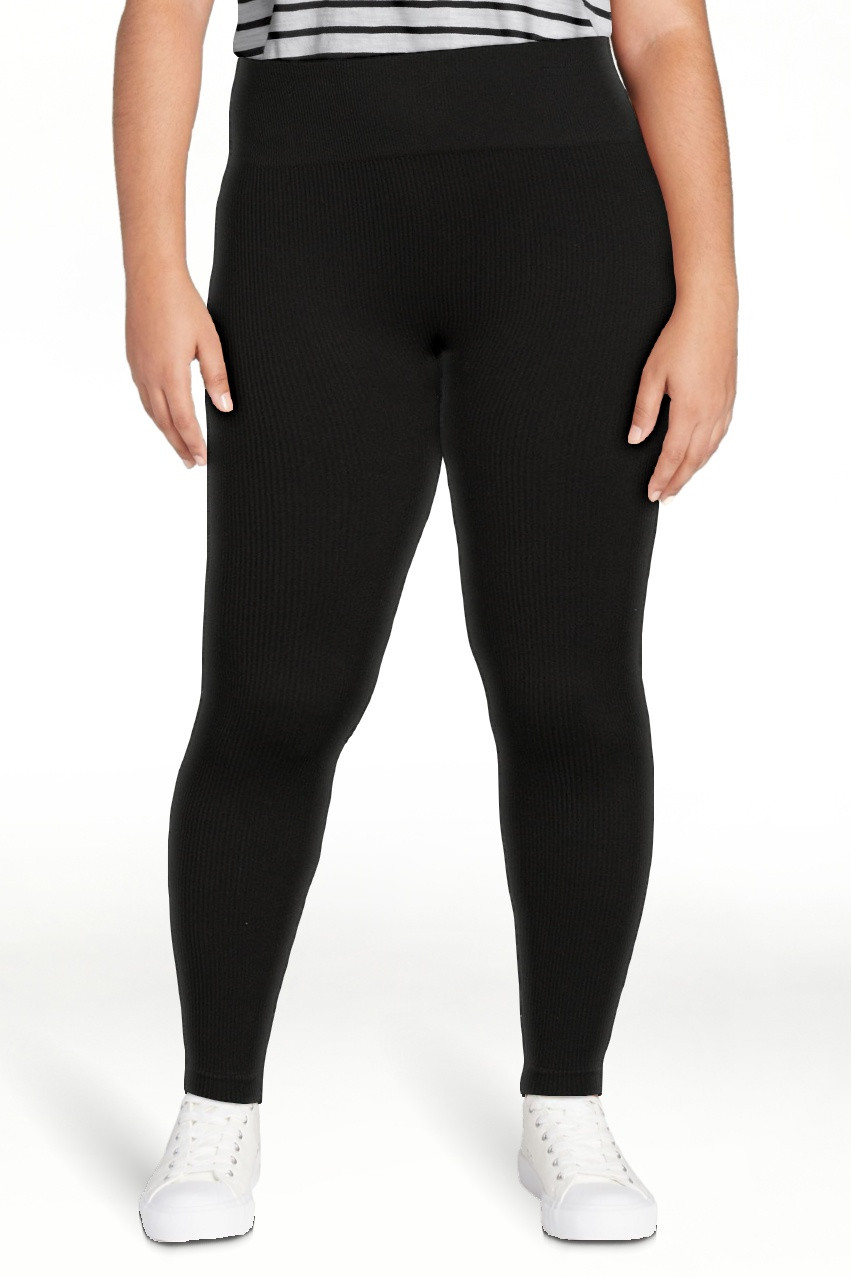No Boundaries Juniors Seamless Ribbed Leggings, Sizes S-XXL - Walmart.com | Walmart (US)