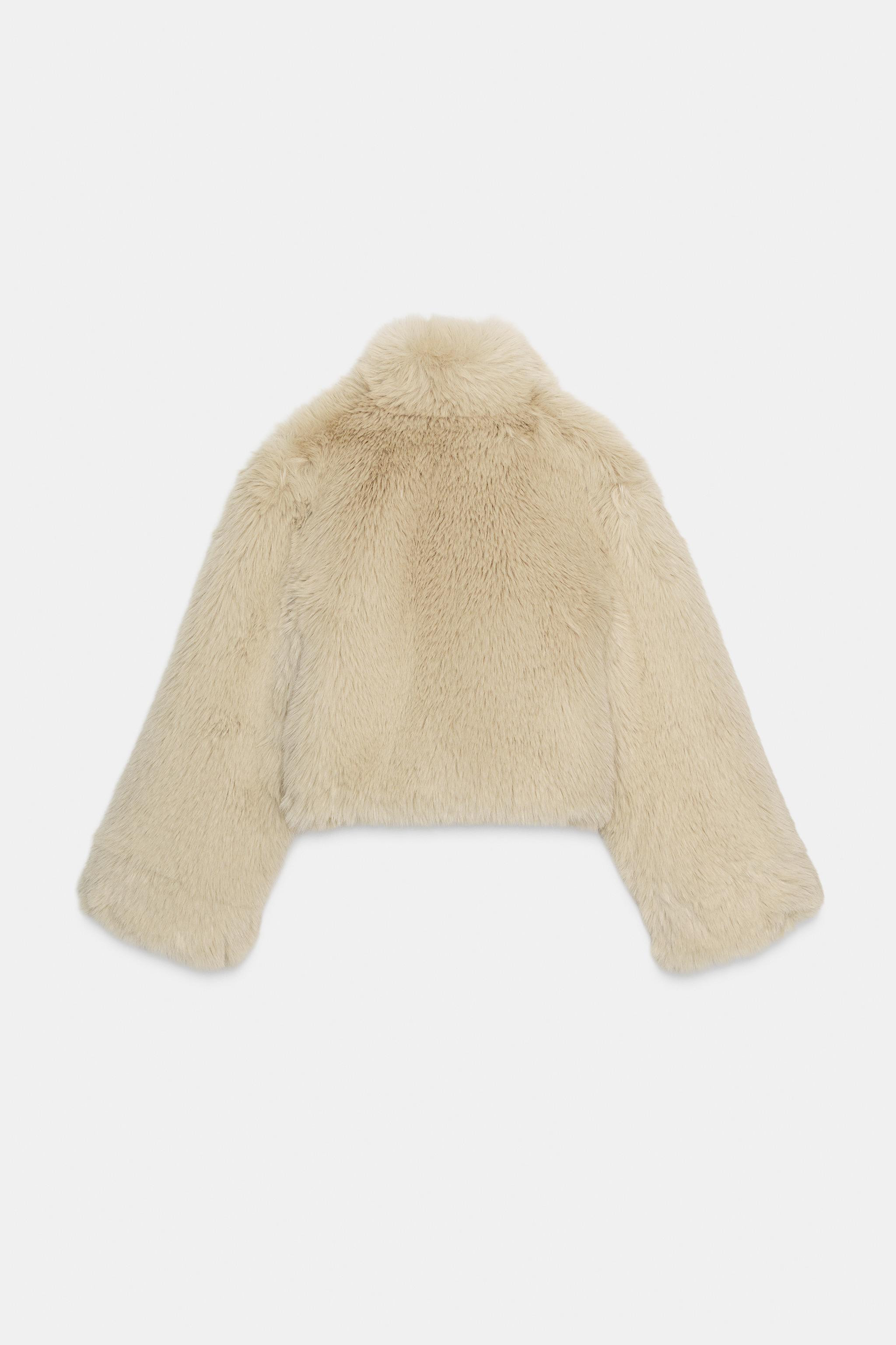 SHORT FAUX FUR COAT | Zara UK