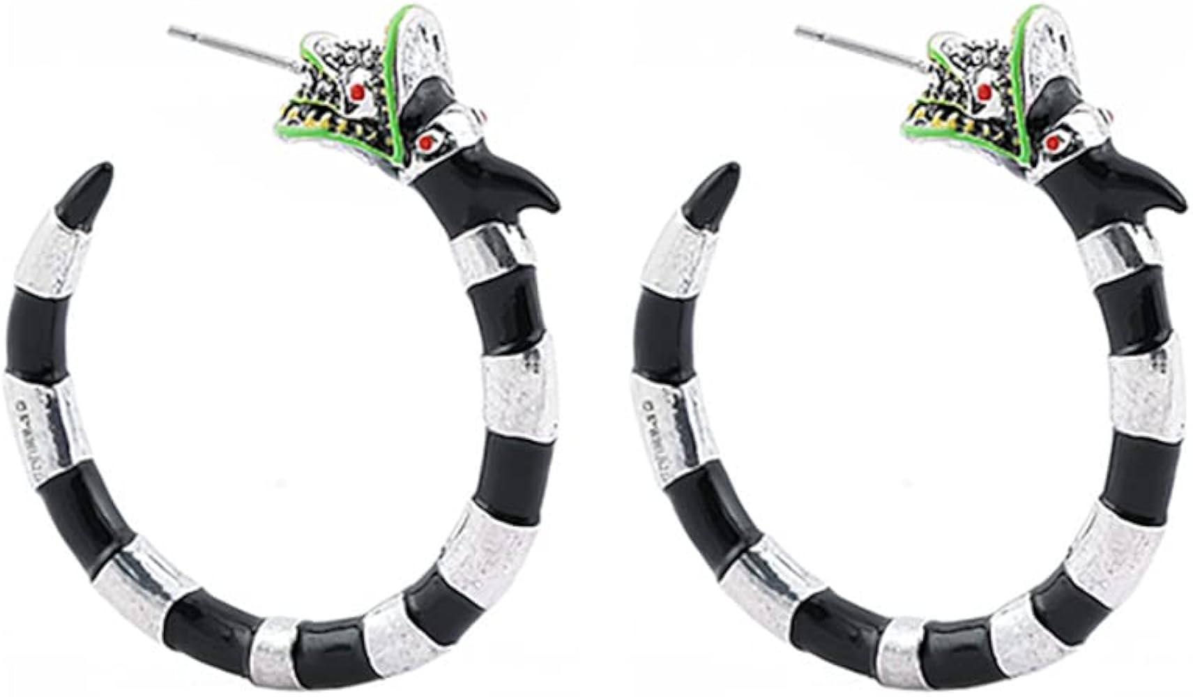 Coral Snake Earrings Halloween Sandworm Hoop Earrings for Women Men | Amazon (US)